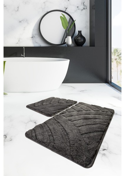 Alya Füme 2'li Set Banyo Halısı
