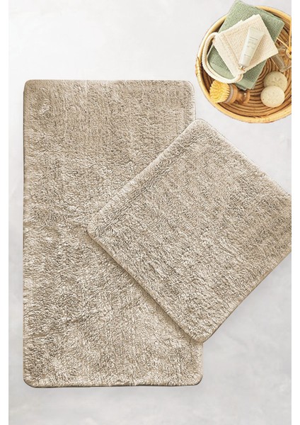 Cotton Basic Taş 2 Li Set Banyo Halısı