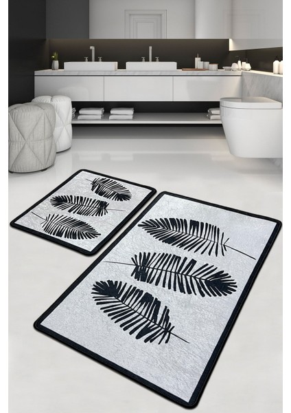 Hoja Banyo Halısı 2'li Set 60x100 Cm - 50x60 Cm Djtbanyo
