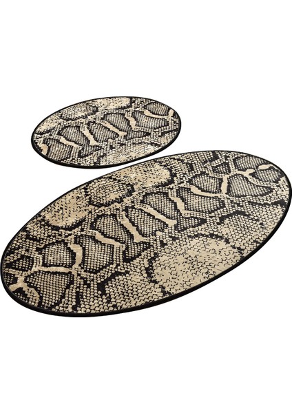 Snake Dijital 2 Li Set Banyo Halısı