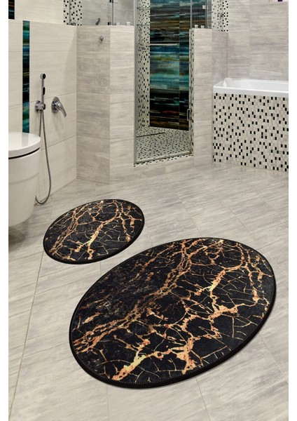 Goldes 2'li Set Banyo Halısı Paspas, Klozet Takımı Djt banyo