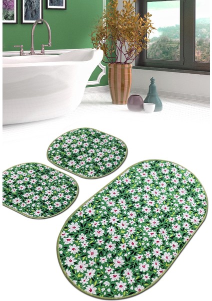 Cladant Banyo Halısı Djt 3 Lü Set