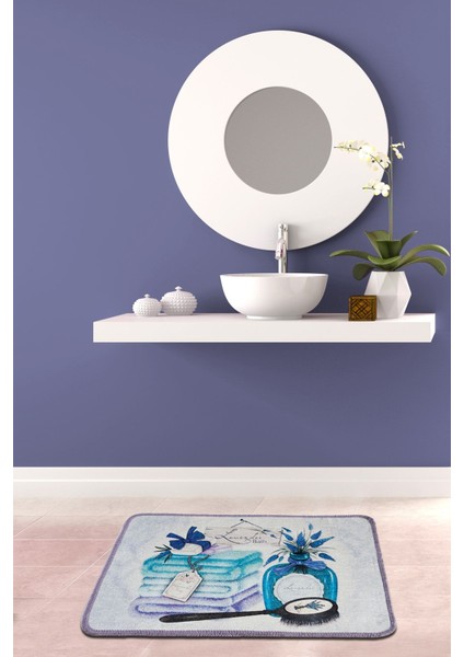 Lavanta Dijital 40X60 Cm Banyo Halısı Djt