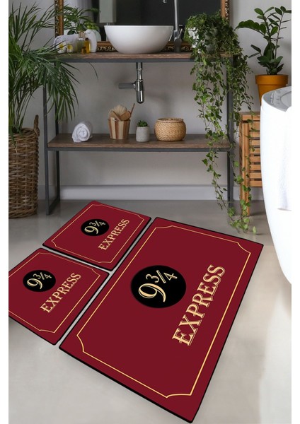 Express Djt 3 Lu Set Banyo Halısı Banyo Paspası