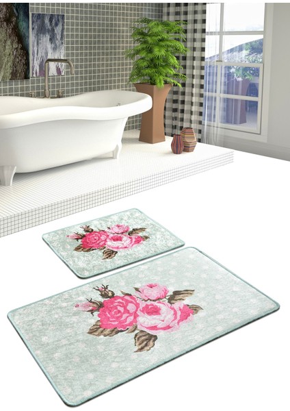 Monet Mint DJT 2 Li Set Banyo Halısı