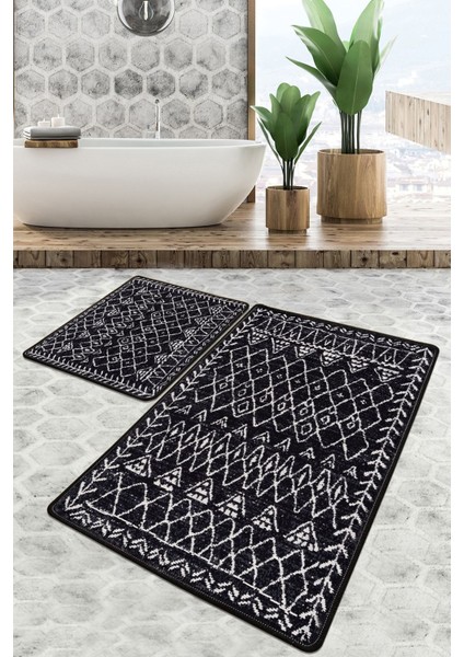 Soho Banyo Halısı Djt 2 Li Set Banyo Paspası Kaymaz Tabanlı Klozet Takımı