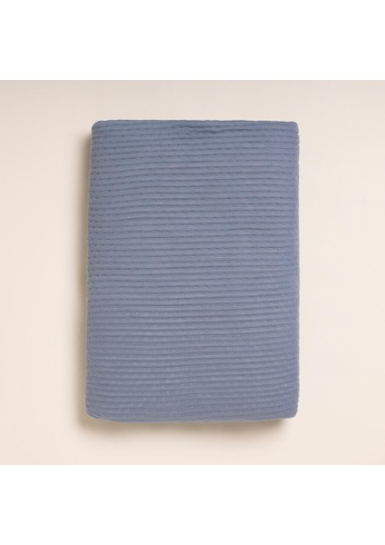 %100 Viskon Çift Kişilik Pike 220x240 cm Denim - Mila Serisi