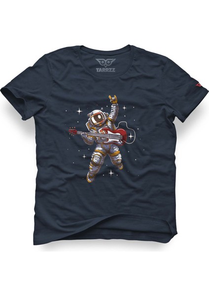 Gitarlı Astronot Tasarım Tişört