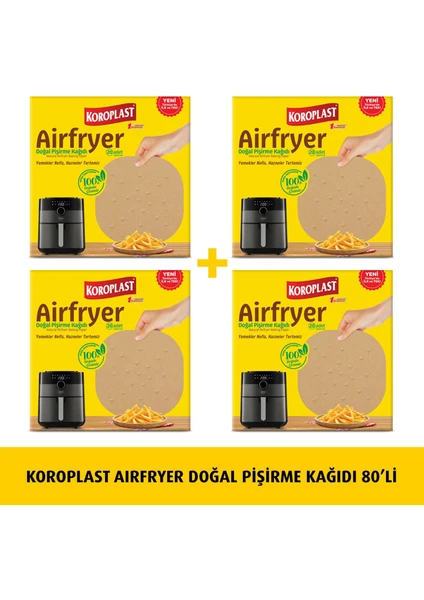 Airfryer Doğal Pişirme Kağıdı XXL Uyumlu 2'li x2 Adet