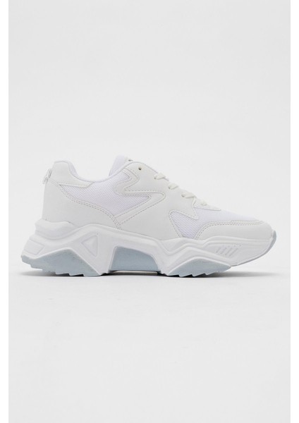 Bağcıklı Kadın Spor Ayakkabı Beyaz Beyaz fiyatları