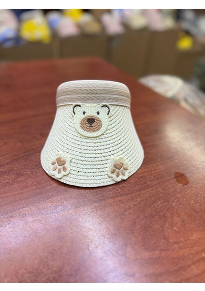 Coçuk Hasır Vizor Güneş Koruyucu Şapkası