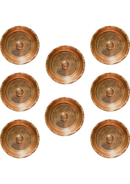 8 Adet Bakır Hamam Tası 18 cm