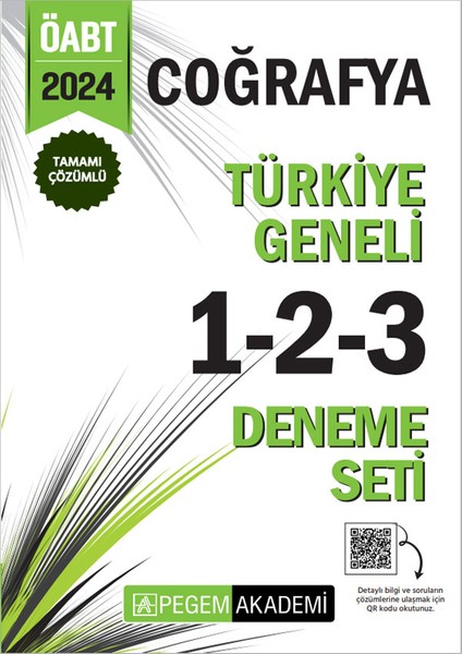 2024 KPSS ÖABT Coğrafya Tamamı Çözümlü Türkiye Geneli 1 - 2 - 3 Deneme Seti