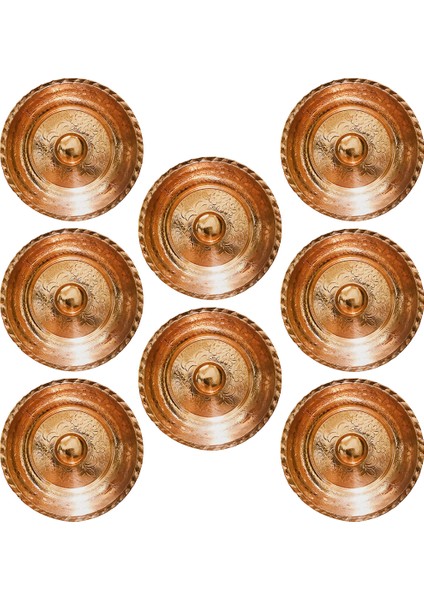 8 Adet Bakır Hamam Tası