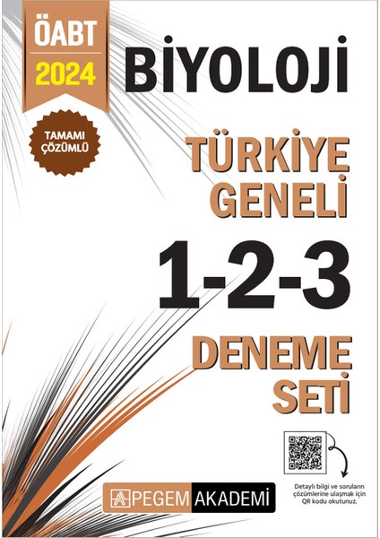 2024 KPSS ÖABT Biyoloji Tamamı Çözümlü Türkiye Geneli 1 - 2 - 3 Deneme Seti
