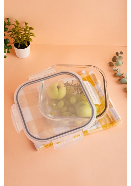 Locky 1000ML Kilitli Saklama Kabı-Kare