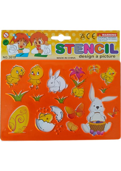 Concept Tavşanlar ve Civcivler Plastik Şablon Cetvel