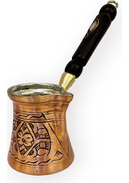 Paşa Işlemeli 2 Kişilik Skoçlu Bakır Cezve