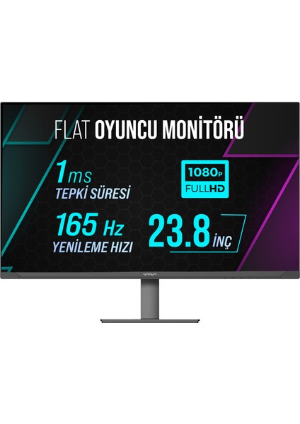 WRP24-165-B 23.8" 165HZ 1ms Rgb Flat (Hdmı + Display Port) Freesync + G-Sync Full Hd Oyuncu Monitörü