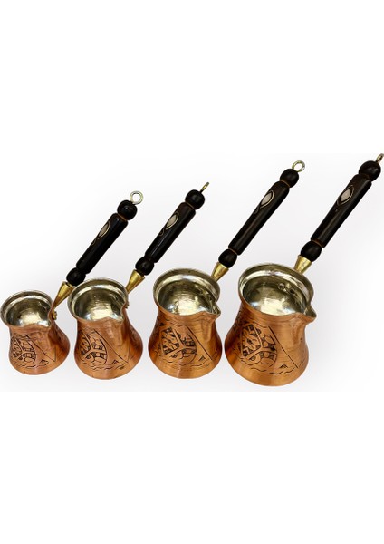 Paşa Işlemeli Skoçlu Bakır Cezve Takımı fiyatları