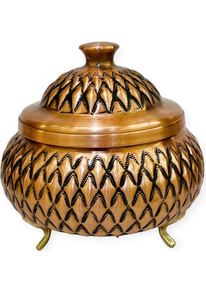 Zımba Nakışlı Bakır Şekerlik