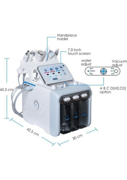 Alara Kozmetik Hydra Facial Full Fonksiyon Cilt Bakım Cihazı 6in1 Büyük Motorlu