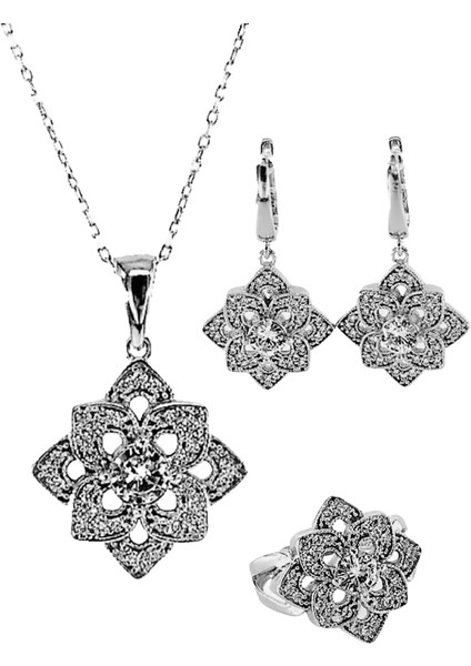 Neva Jewelry Taşlı Yaprak  SET