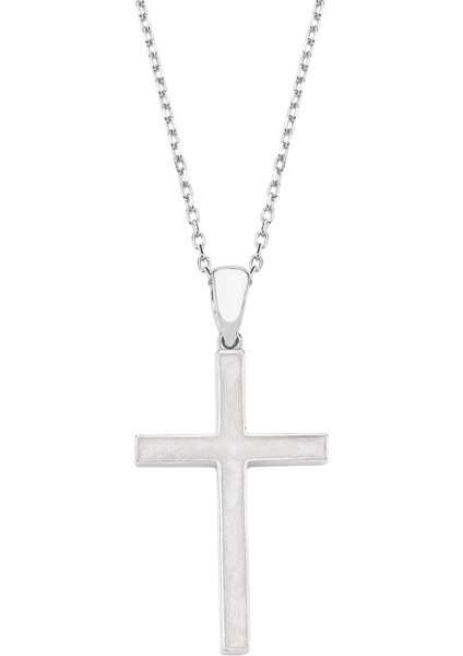 Gümüş Mineli Haç Kolye