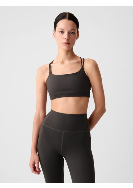 Kadın Koyu Gri Gapfit Power Medium Impact Sporcu Sütyeni