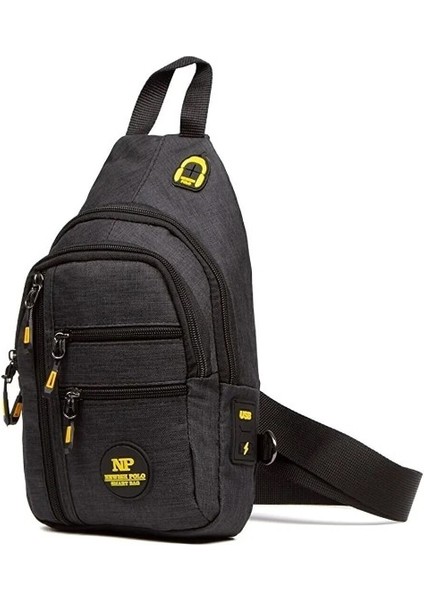 Strong Kulaklık USB Çıkışlı Tek Kol Göğüs ve Sırt Çantası ,çapraz Çanta Body Bag NP2233