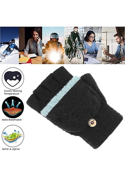 Unisex USB Parmaksız Isıtmalı Termal Eldiven (Yurt Dışından) fırsatları