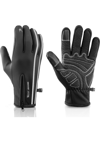 Batı Bisiklet Spor Bisiklet Bisiklet Eldivenleri Rüzgar Geçirmez Kalınlaşmış Bisiklet Motor Çubuğu Kış Termal Kapak Bisiklet El Isıtıcı Kapakları - Siyah (Yurt Dışından)