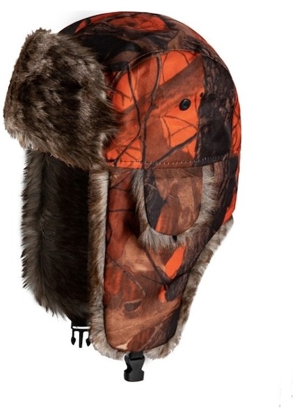 Pasifix Kamuflaj Sıcak Kış Şapkası Kalın Kanatlı Peluş 001 (Yurt Dışından)