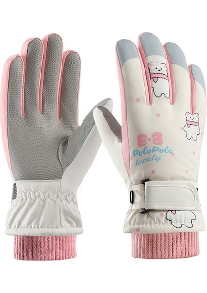 1 Çift Kış Kayak Eldiveni Bağlantı Elemanı Bantlı Eldiven 001 (Yurt Dışından)