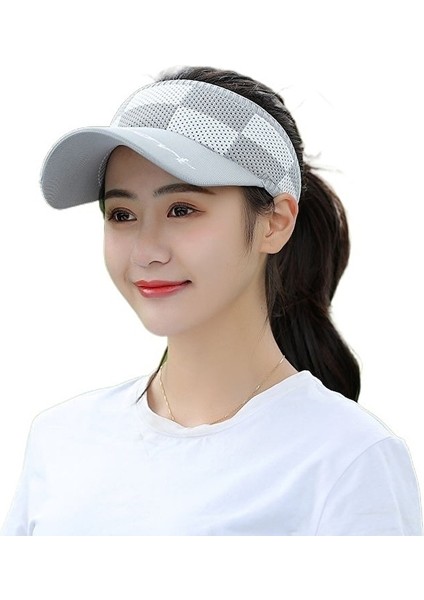 Yyr-Tt Dış Mekan Güneş Korumalı Örme Güneş Şapkası-Açık Gri (Yurt Dışından)