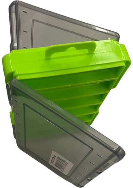 7221 Sahte Balık Kutusu 12 Gözlü 13X9X3.5CM - Yeşil