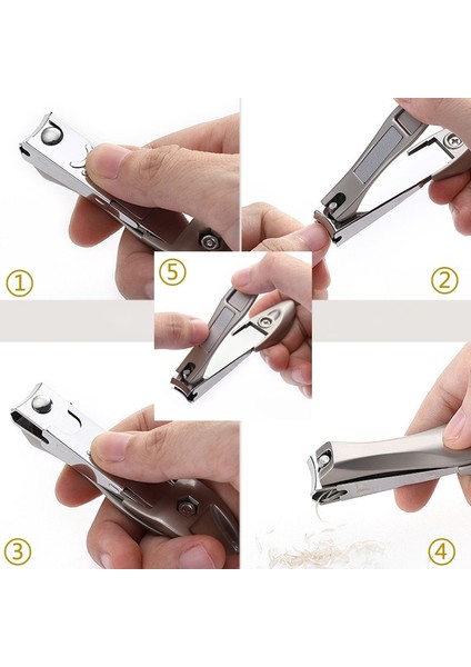 Keskin Tırnak Makası Araçları Tırnak Kesici Anti Sıçrama Paslanmaz Çelik Tırnak Makası Kesiciler Manikür Pedikür Tırnak Giyotin (Yurt Dışından) fırsatları