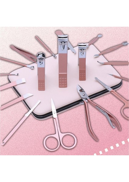 18/16/12/10/7 Adet Taşınabilir Manikür Tırnak Makası Pedikür Seti Trim Kaş Hijyen Seti Paslanmaz Çelik Tırnak Kesici Alet Seti (Yurt Dışından) indirimleri