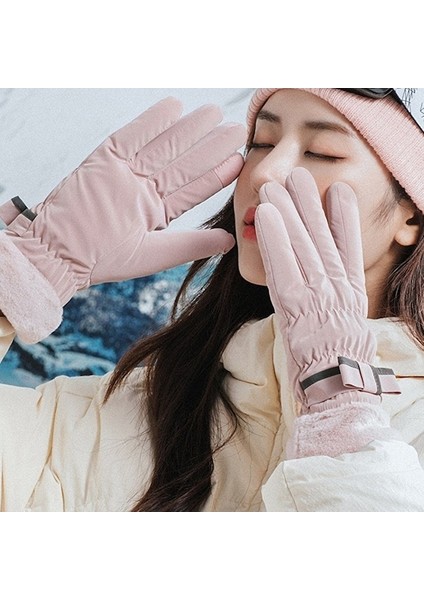 Kkt-Vv Açık Hava Kış Sıcak Spor Eldivenleri-Siyah (Yurt Dışından)