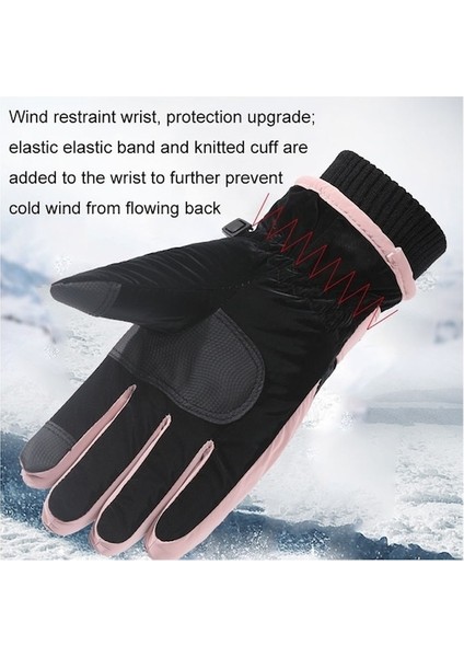 Kku-Vv Dış Mekan Sıcak Rüzgar Geçirmez Eldivenler-Gri - Pembe (Yurt Dışından) fiyatları