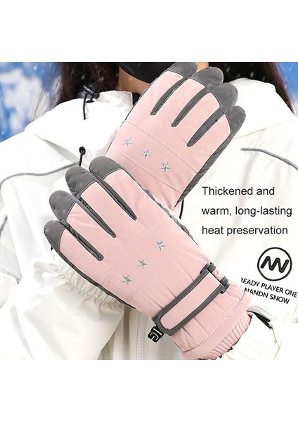 Kku-Vv Dış Mekan Sıcak Rüzgar Geçirmez Eldivenler-Gri - Pembe (Yurt Dışından) modelleri