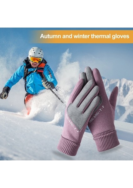1 Çift Kaymaz Tam Parmak Rüzgar Geçirmez Eldiven 001 (Yurt Dışından) fırsatları