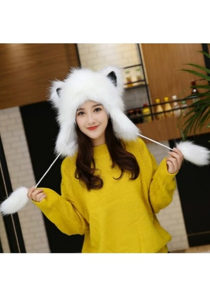 Pasifix Kış Yastıklı Sıcak Kürk Kışlık Şapka 001 (Yurt Dışından)