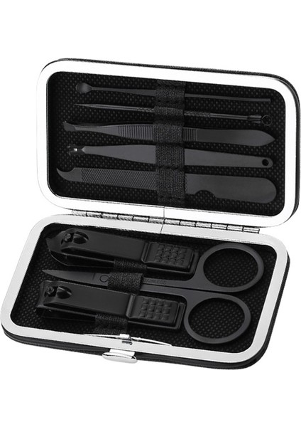 Paslanmaz Çelik Alet Takımı Profesyonel Siyah Tırnak Makası Pedikür Makas Cımbız Manikür Seti Seti Manikür Seti Tırnak Sanat Araçları (Yurt Dışından) modelleri