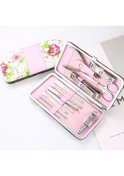 E8BB 12 Adet Manikür Seti Tırnak Makası Paslanmaz Çelik Manikür Seti Taşınabilir Seyahat Bakım Seti, Tırnak Eti ve Tırnak C (Yurt Dışından) modelleri