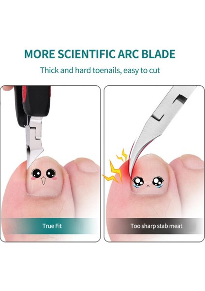 Tırnak Makası Seti Ölü Deri Kaldırmak Tırnak Düzeltme Pense Batık Ayak Tırnağı Manikür Makası Kenar Kesici Kalın Pedikür Bakım Aracı (Yurt Dışından)