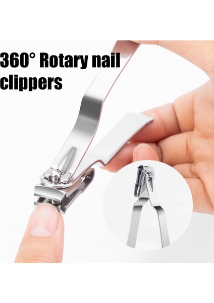 Tırnak Makası Paslanmaz Çelik Tırnaklar Ayak Tırnaklarını Kesici Erkekler Kadınlar Için 360 Derece Dönen Kafa ile (Yurt Dışından) fiyatları