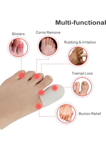 4 Adet Kabartma Ayak Parmakları Koruyucu Tüp Yüksek Topuklu Sürtünme Ayak Parmakları Başparmak Koruyucu Güvenlik Silikon Ayak Parmakları Kol Ayak Parmakları Koruma (Yurt Dışından) fırsatları