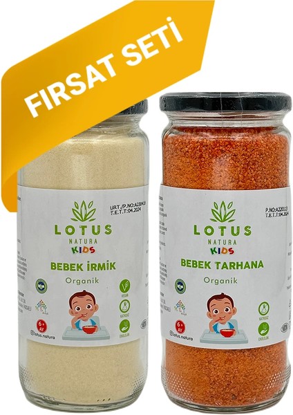 Lotus Natura  Bebek Tarhana- Bebek Irmik Set +6 Ay