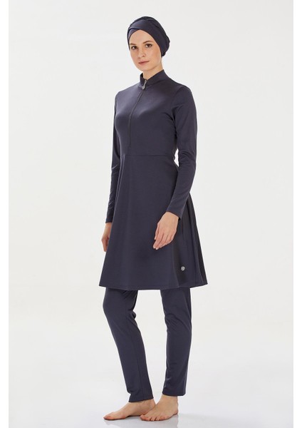 Likralı Tesettür Mayo Maysız Düz 9020 Antrasit fiyatları